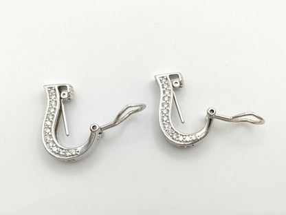 D1.01ct K18WG 7.2g Earrings 