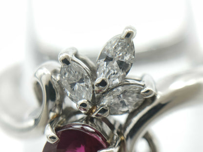 R0.641ct D0.22ct PT900 6.7g Ring 
