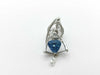 AQ1.04ct D0.25ct D0.03ct K18WG 2.6g Tie Pin Cuffs 