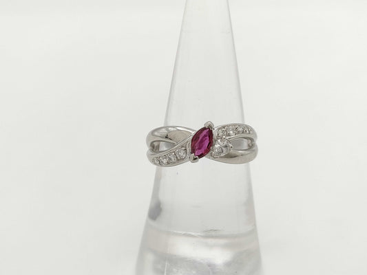 R0.34ct D0.24ct PT900 6.8g Ring 