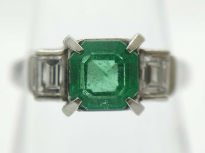 E0.81ct D0.35ct PT900 5.2g Ring 
