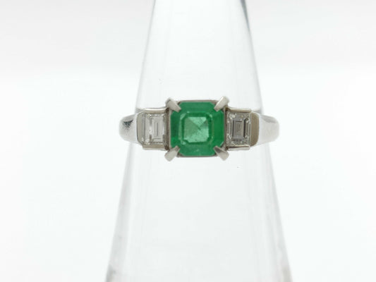E0.81ct D0.35ct PT900 5.2g Ring 