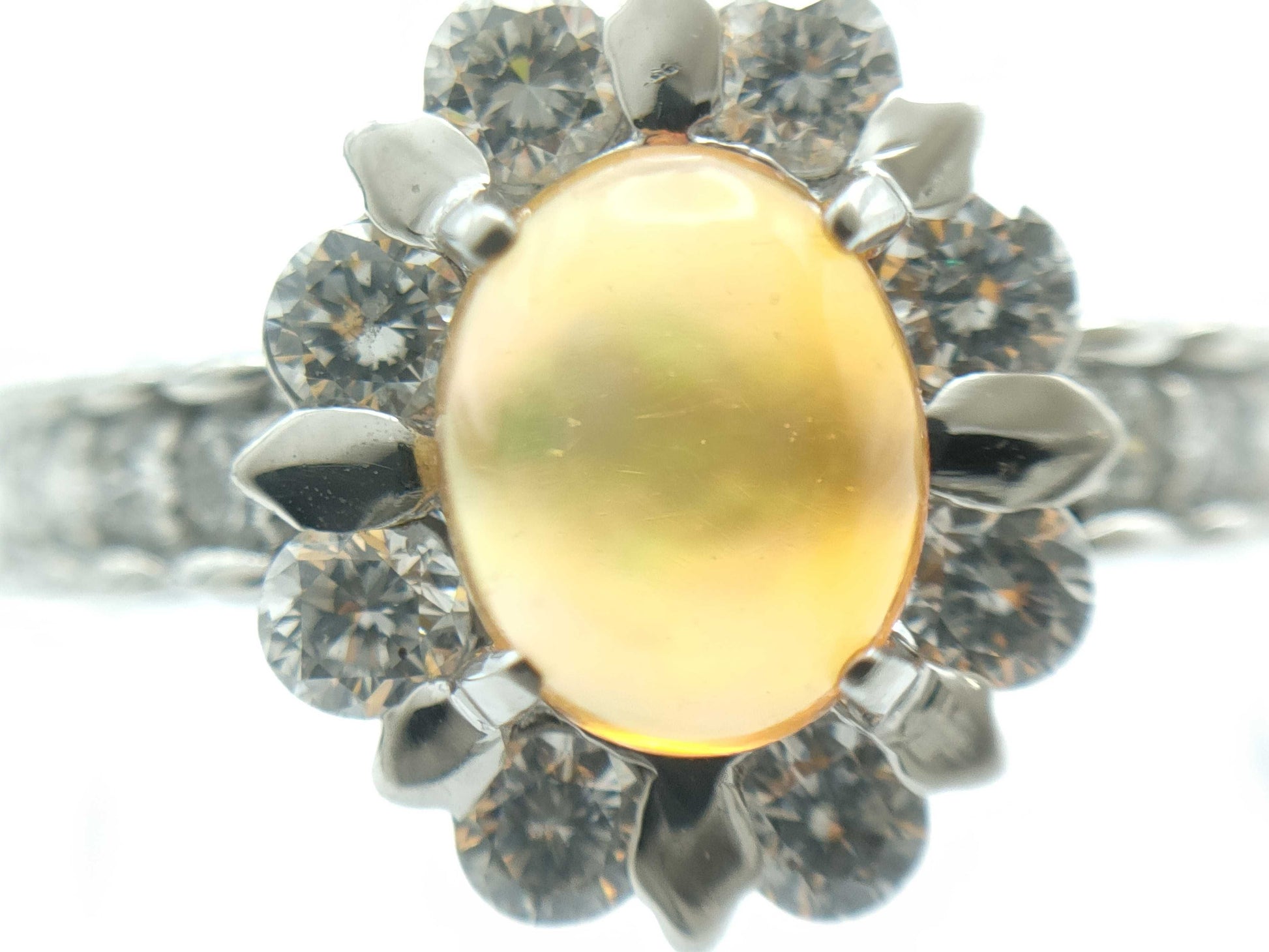 OP0.71ct D0.56ct PT900 4.3g Ring 