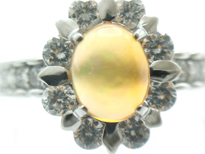OP0.71ct D0.56ct PT900 4.3g Ring 