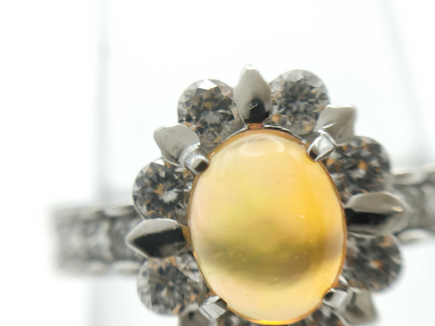 OP0.71ct D0.56ct PT900 4.3g Ring 