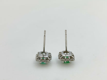 E0.25ct E0.20ct D0.16ct D0.16ct K18WG 1.1g Earrings 