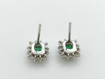 E0.25ct E0.20ct D0.16ct D0.16ct K18WG 1.1g Earrings 
