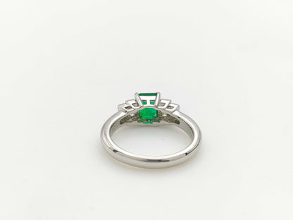 E1.03ct D0.36ct PT900 6.7g Ring 