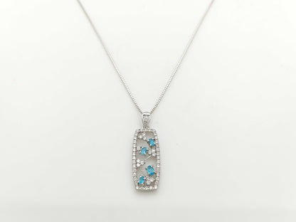 PT0.20ct D0.46ct K18WG 4.8g Necklace 