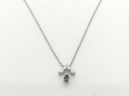 AX0.22ct D0.18ct PT900/850 4.4g Necklace 