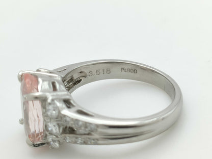 Paparazzia Sapphire 3.518ct D0.483ct PT900 8.4g Ring 