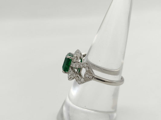 E2.106ct D0.78ct PT900 7.1g Ring 