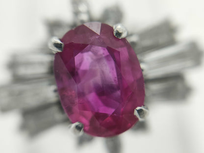 R1.13ct D0.79ct PT900 7.0g Ring 