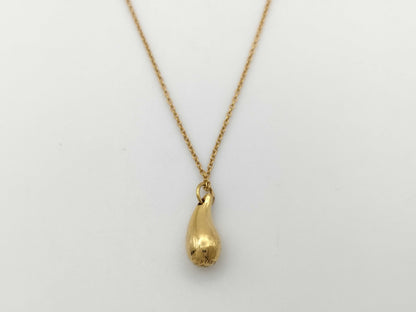 Tiffany&Co. Teardrop YG 18K 4.7g Necklace 