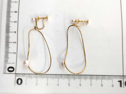 TASAKI Pearl Diameter Approx. 3.9mm-6.0mm K18 4.3g Earrings 