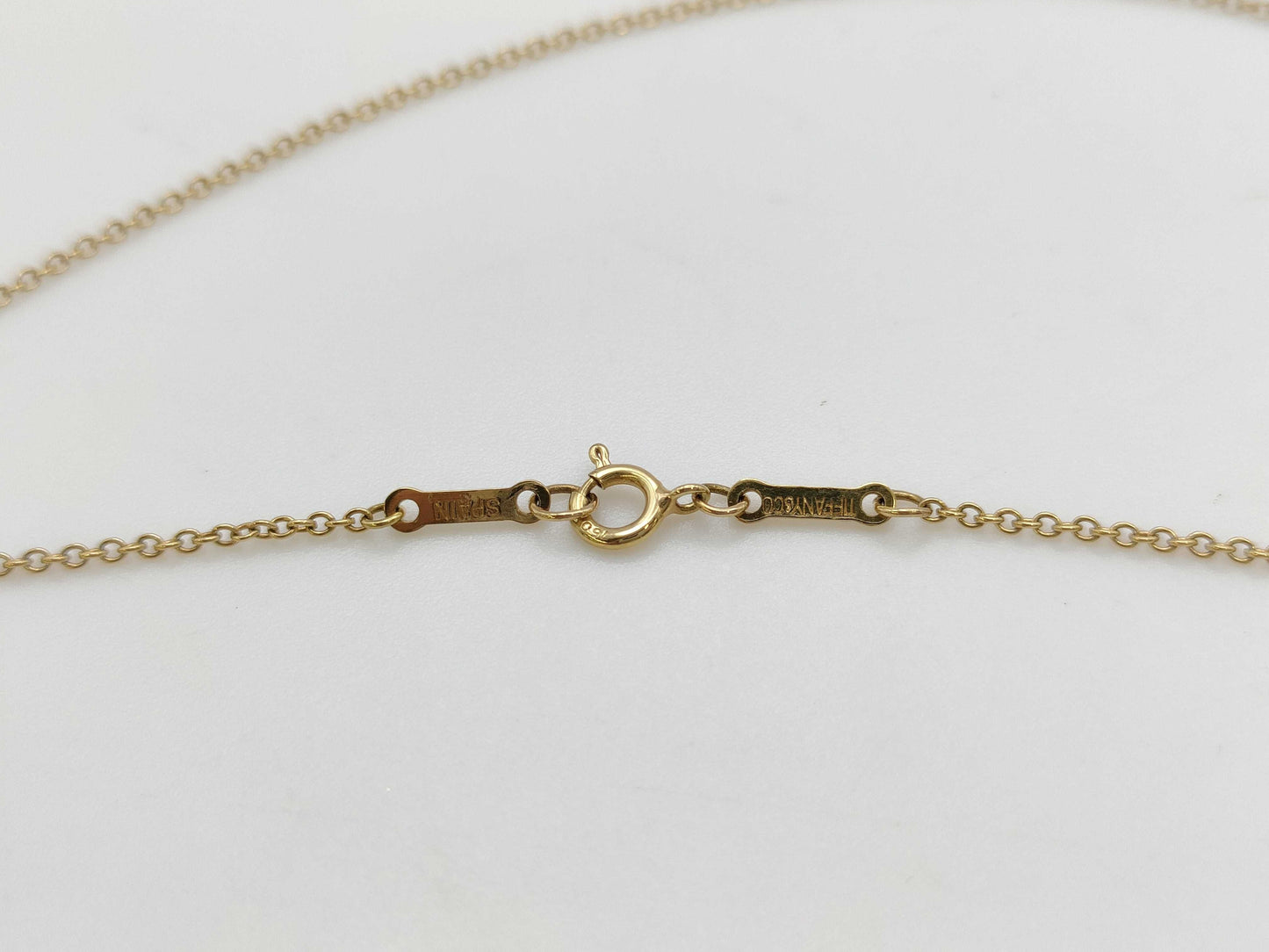 Tiffany&Co. Open Teardrop YG 750 3.8g Necklace 