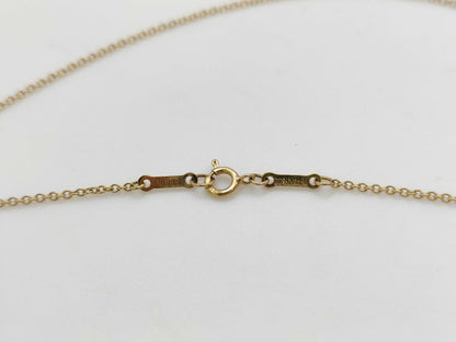 Tiffany&Co. Open Teardrop YG 750 3.8g Necklace 