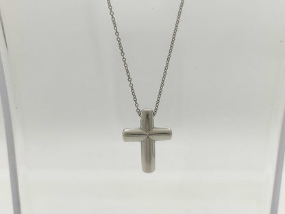 Tiffany&Co. Dots Cross 4PD PT950 6.7g Necklace 