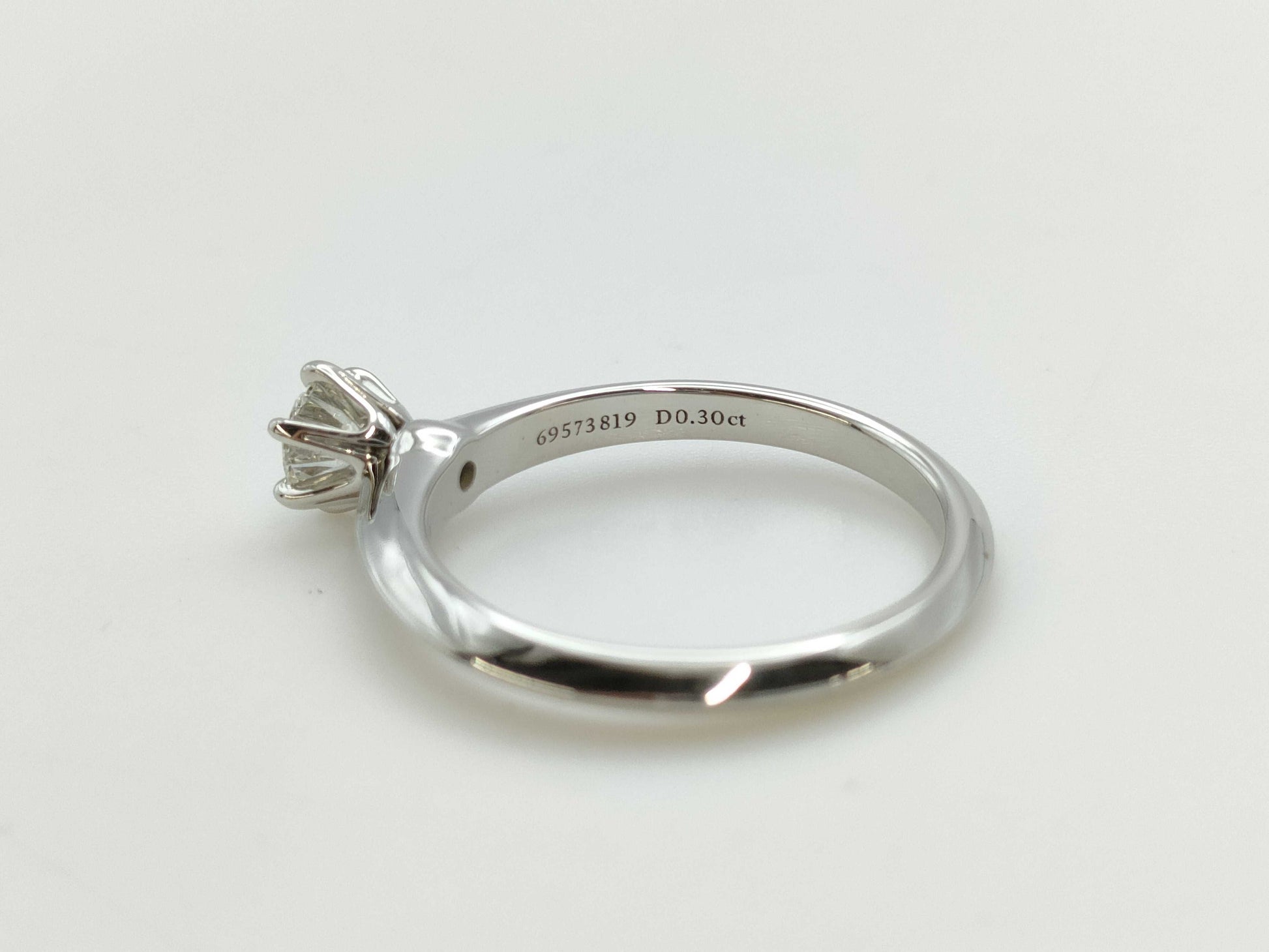 Tiffany & Co. Solitaire D0.30ct PT950 3.6g Ring 