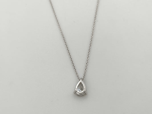 D1.014ct K18WG 2.4g Necklace 