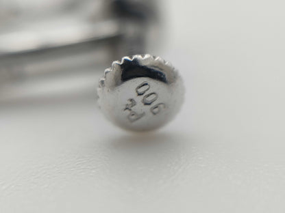 Pearl Diameter Approx. 13.7*12.1mm/13.7*12.0mm D0.21/0.21ct PT900 11.5g Earrings 