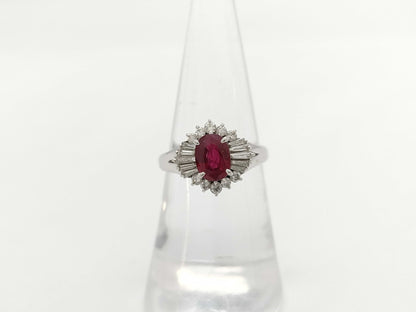 R1.17ct D.043ct PT900 6.0g Ring 