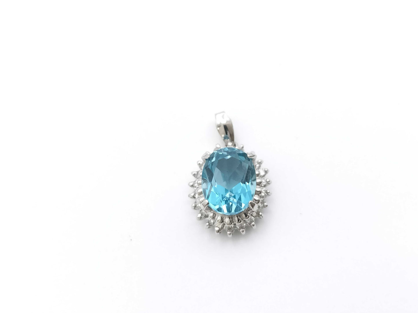 Colored Stone 2.82ct D0.12ct PT900 3.1g Pendant Top 