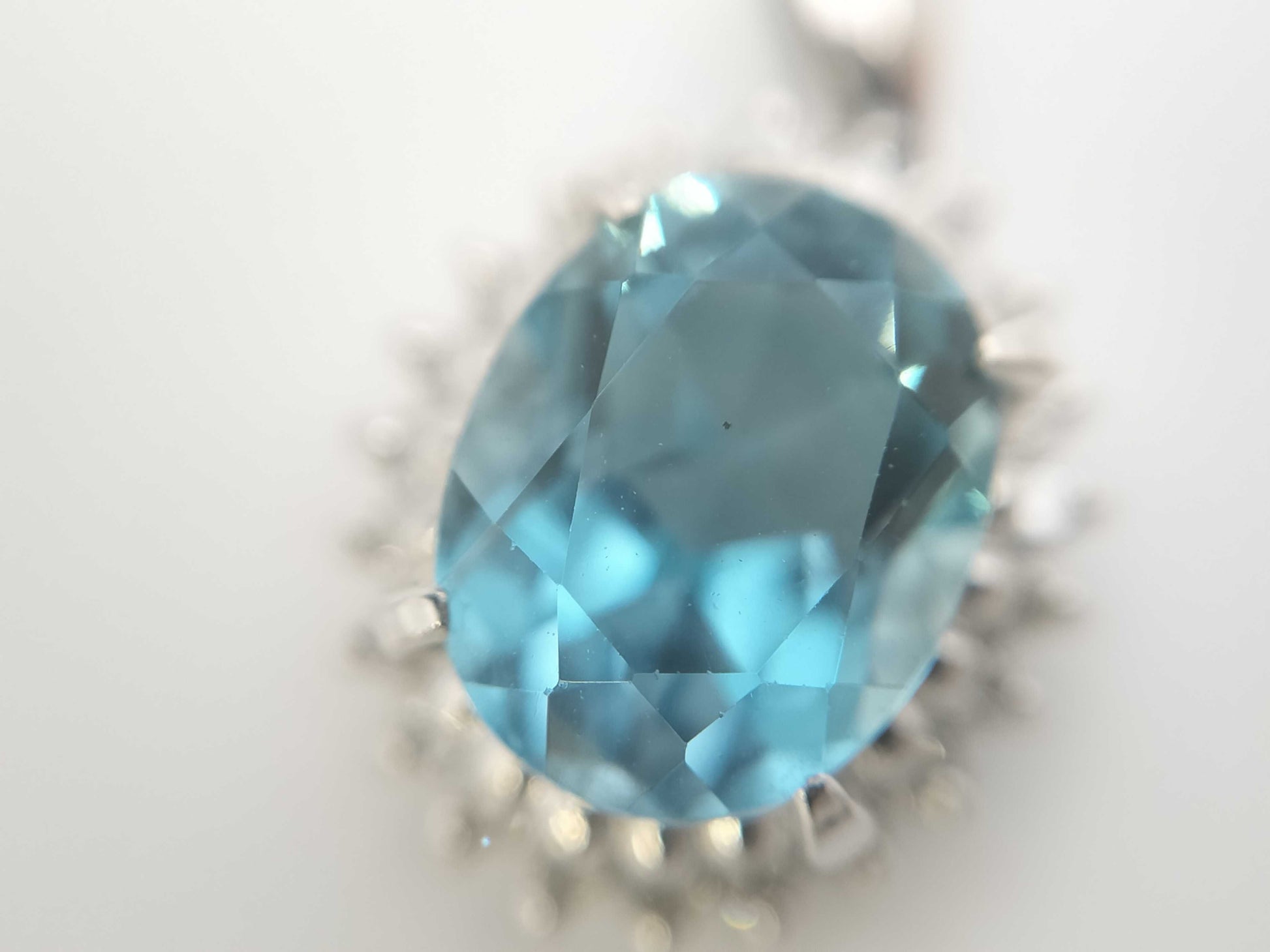 Colored Stone 2.82ct D0.12ct PT900 3.1g Pendant Top 