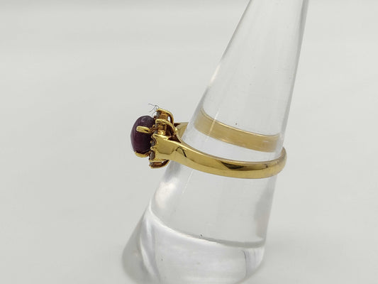 Star Ruby Diamond 750 4.1g Ring 