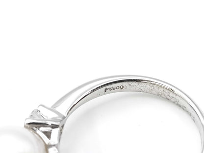 Pearl diameter approx. 9.3mm D0.22ct PT900 5.1g ring 