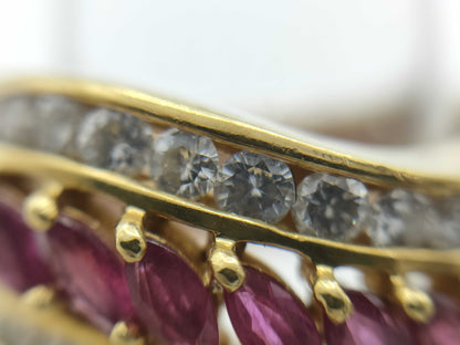 R0.76ct D0.97ct K18 10.5g Ring 