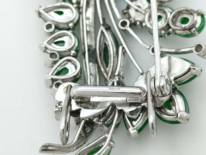 Jade Diamond PT900 17.3g Obi Clasp 
