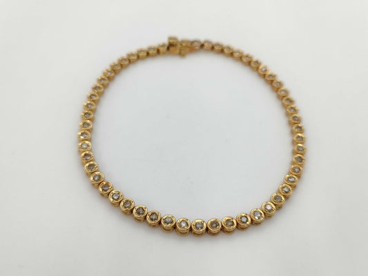 D1.00ct K18 7.0g Bracelet Bangle 