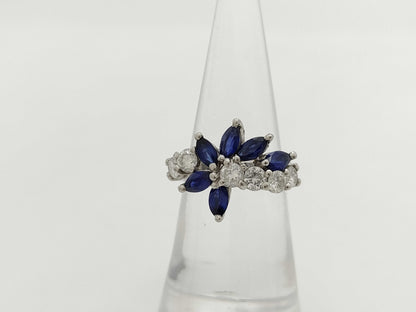 Sapphire Diamond PT900 5.0g Ring 