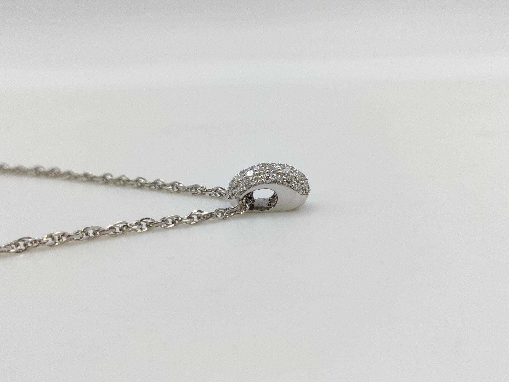 CELINE R0.03ct D0.58ct PT900/PT850 6.8g Necklace 