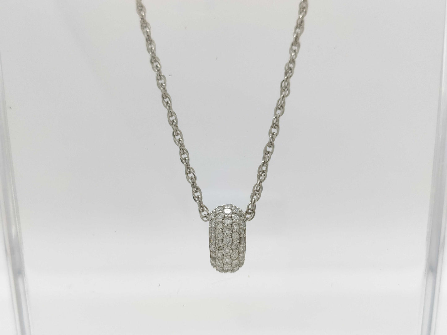 CELINE R0.03ct D0.58ct PT900/PT850 6.8g Necklace 