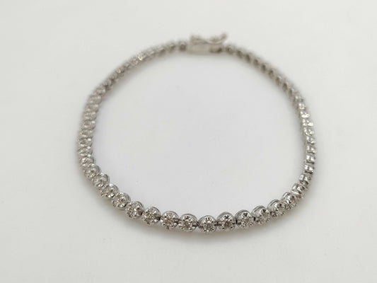 D1.00ct K18WG 6.5g Bracelet Bangle 