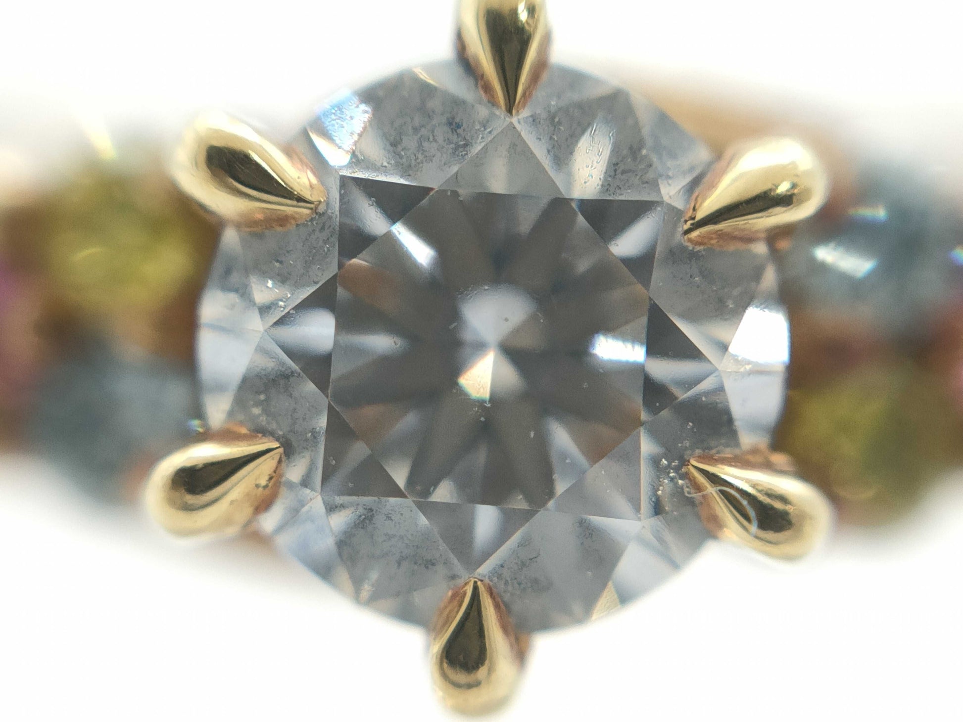 Disney Colored Stone Multi 0.056ct D0.255ct K18 2.6g Ring 
