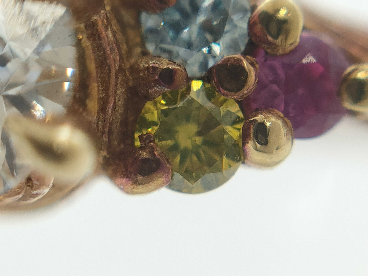 Disney Colored Stone Multi 0.056ct D0.255ct K18 2.6g Ring 