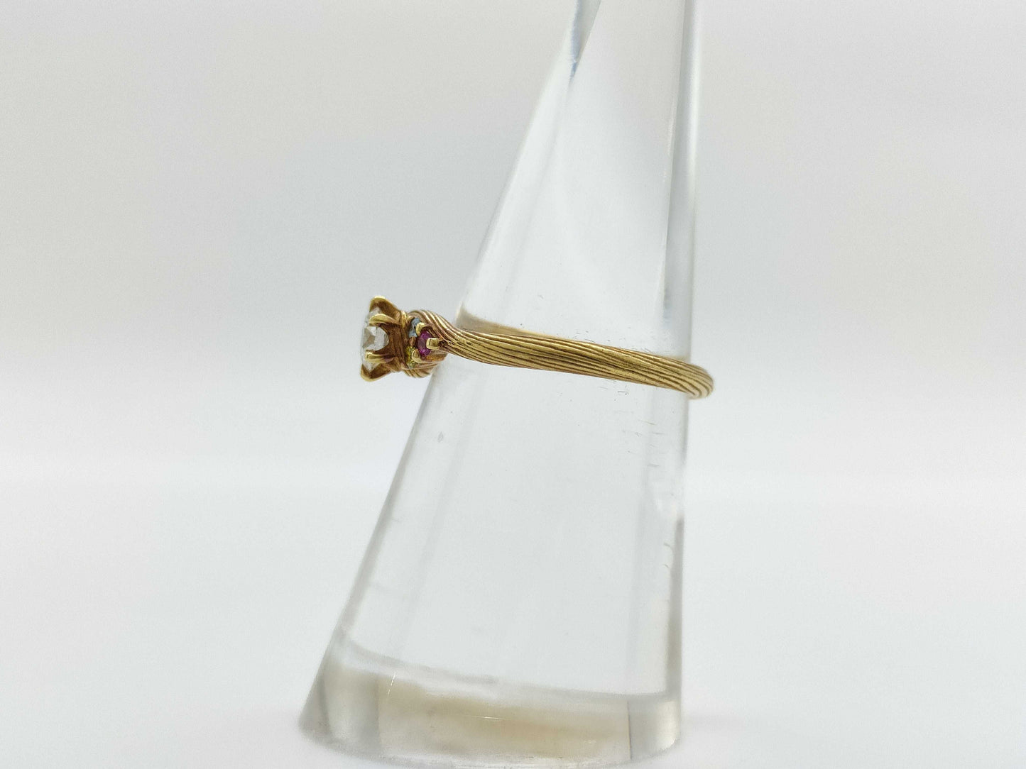 Disney Colored Stone Multi 0.056ct D0.255ct K18 2.6g Ring 
