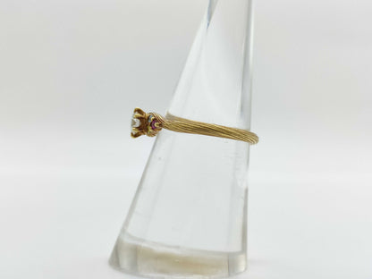 Disney Colored Stone Multi 0.056ct D0.255ct K18 2.6g Ring 