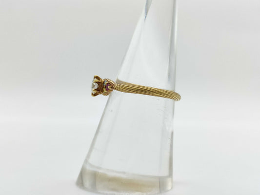 Disney Colored Stone Multi 0.056ct D0.255ct K18 2.6g Ring 