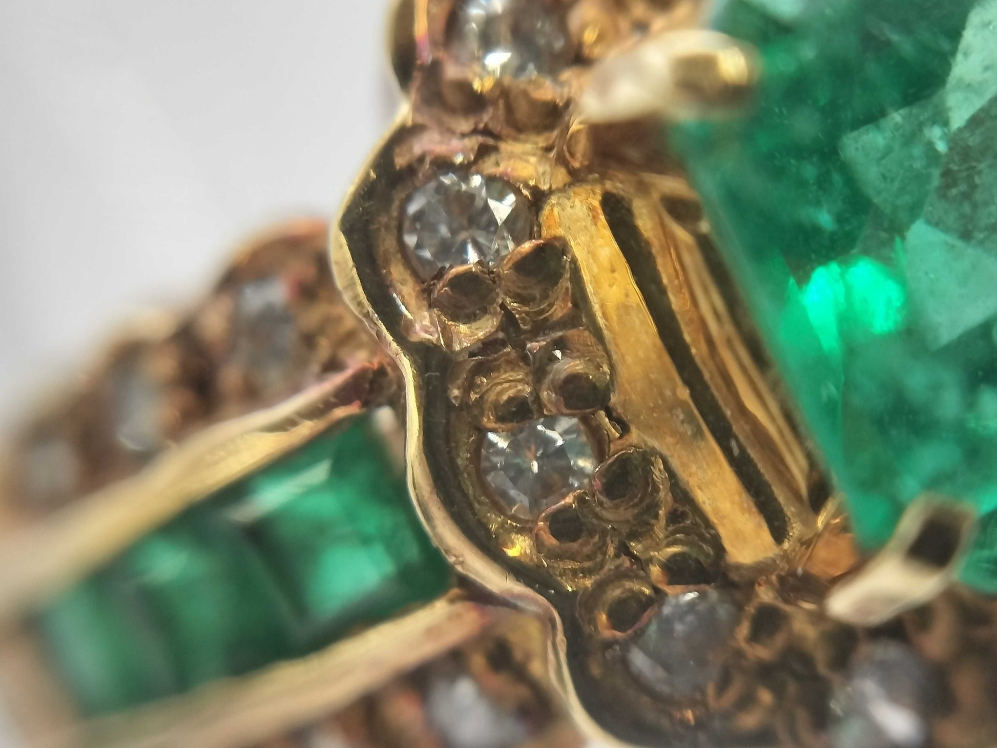 Emerald Diamond K18 5.2g Ring 