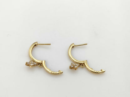 D0.07ct/0.07ct K18 1.5g Earrings 