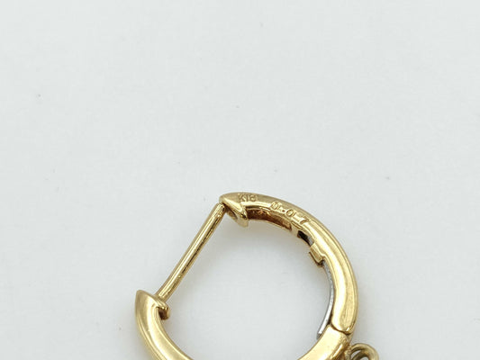 D0.07ct/0.07ct K18 1.5g Earrings 