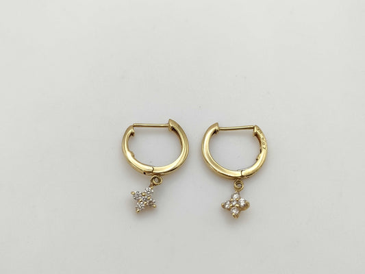 D0.07ct/0.07ct K18 1.5g Earrings 