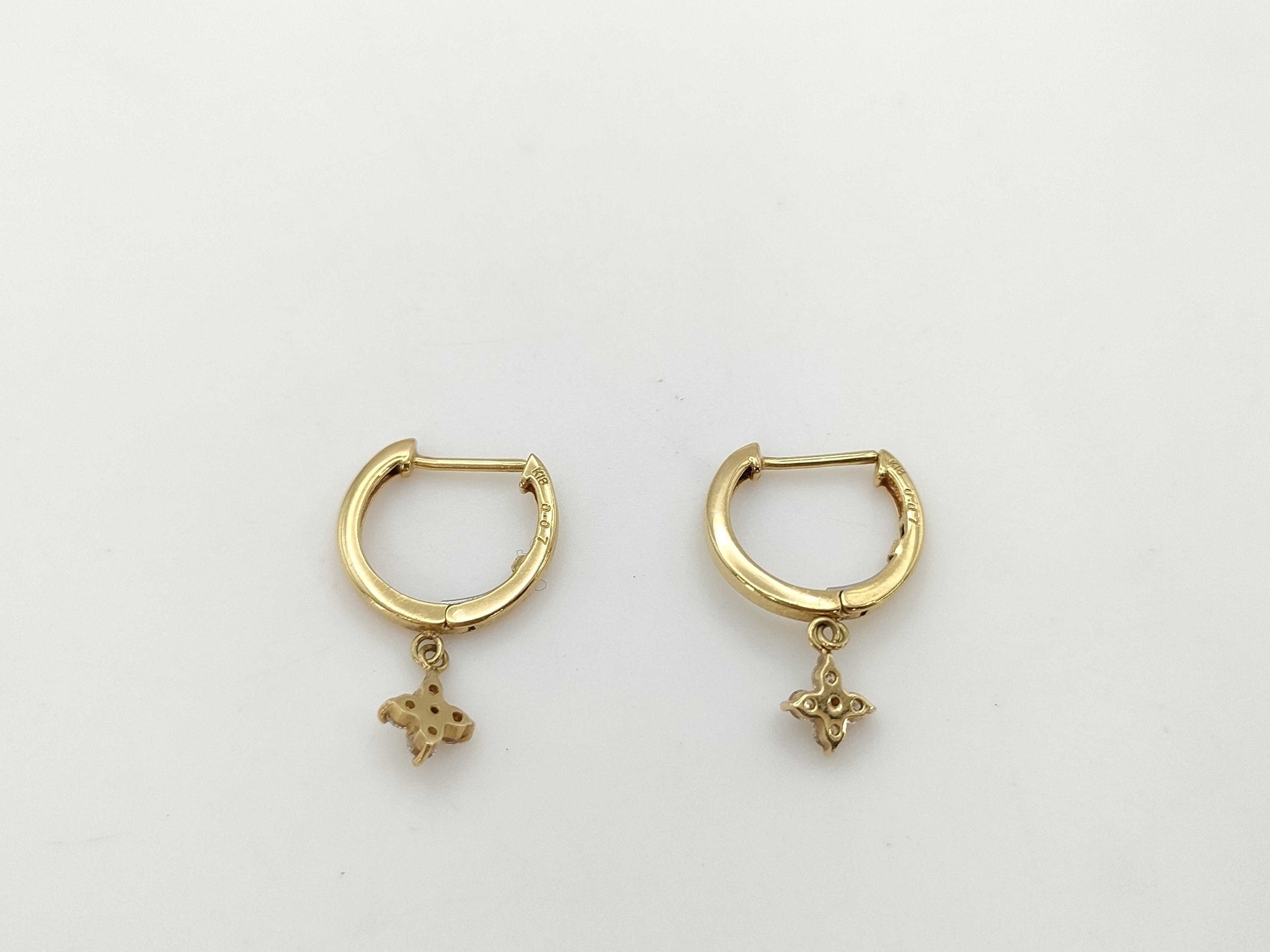 D0.07ct/0.07ct K18 1.5g Earrings 