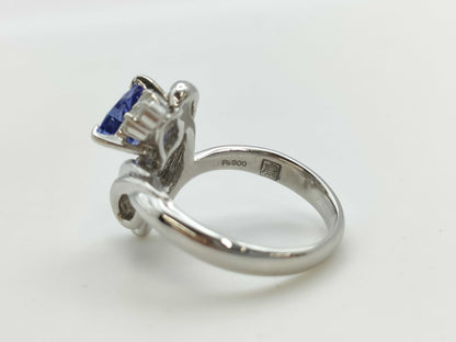 TZ1.44ct D0.24ct PT900 10.7g Ring 