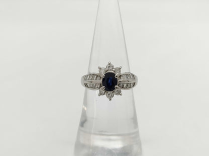 Sapphire Diamond PT900 7.0g Ring 