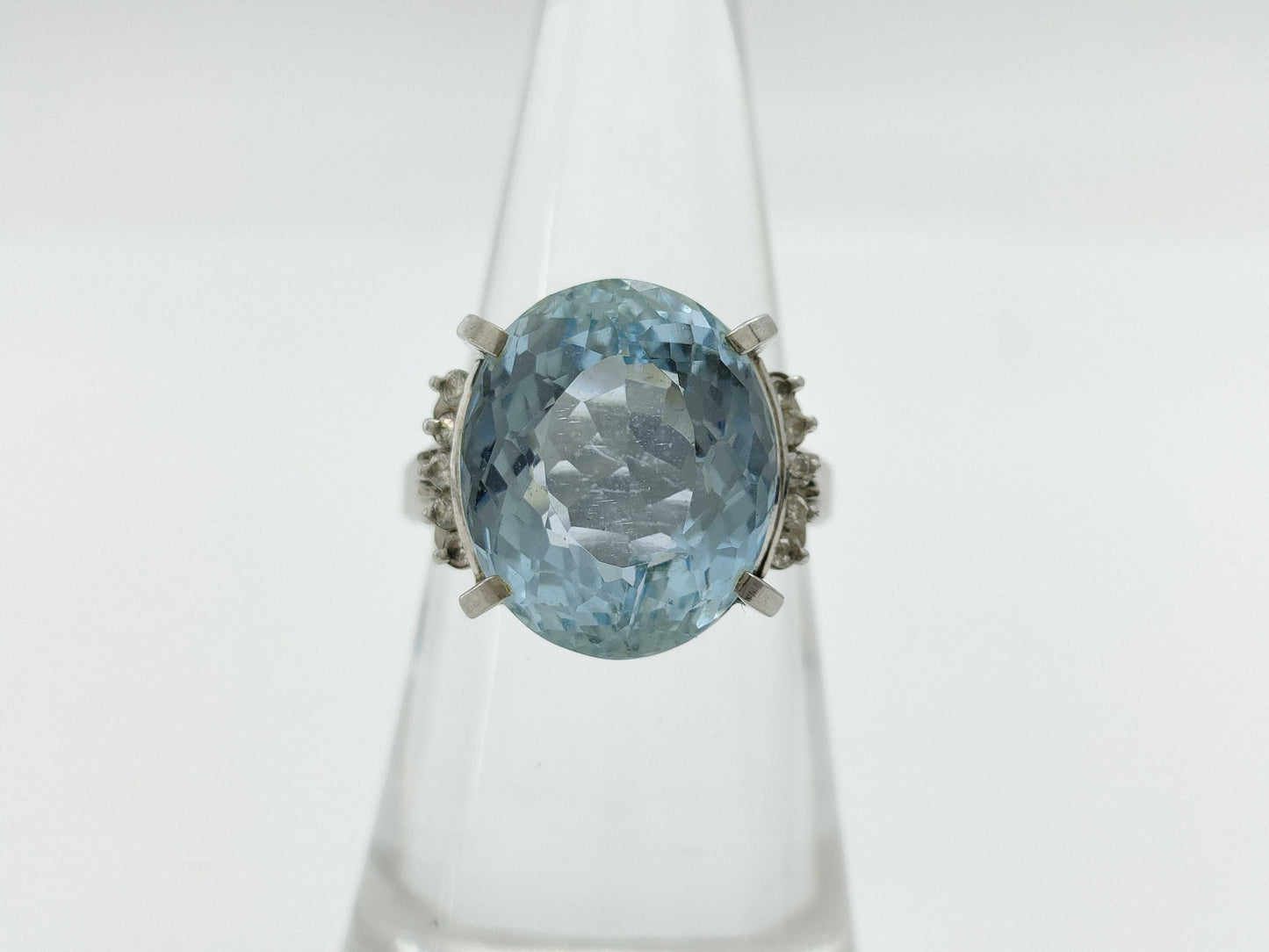 AQ9.453ct D0.14ct PT900 10.2g Ring 
